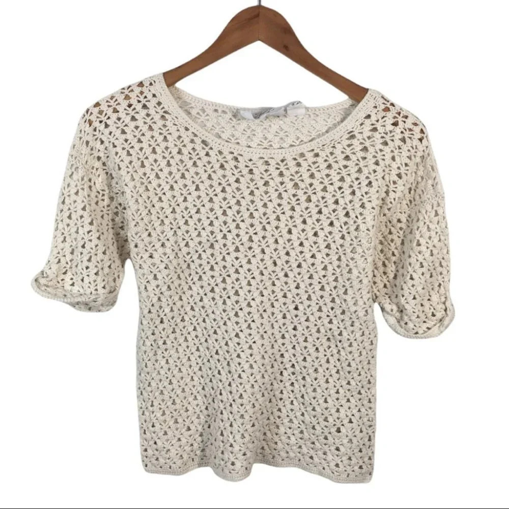 C10 Women’s H&M LOGG Trendy Casual Fishnet Sweater Top M